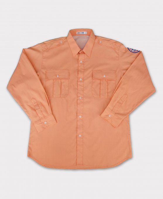 長袖工作襯衫 - 橘色